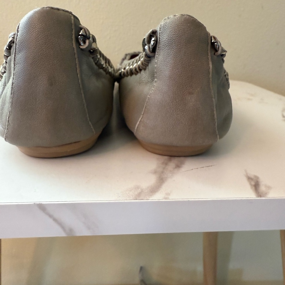 Jeffrey Campbell Ibiza Flats, Green-Beige, Size 10, GUC - Picture 13 of 14